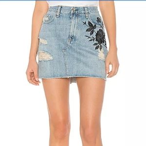 NWT Rag & Bone Flower Jean Skirt